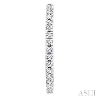 Pave Set Inside-Out Diamond Half Hoop Earrings
