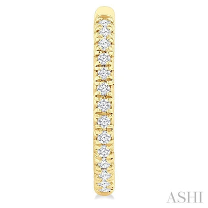 Pave Set Inside-Out Diamond Half Hoop Earrings