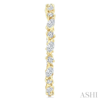 Diamond Fashion Hoop Earrings