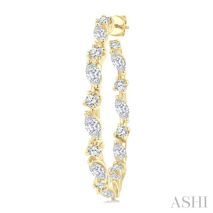 Diamond Fashion Hoop Earrings