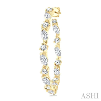 Diamond Fashion Hoop Earrings