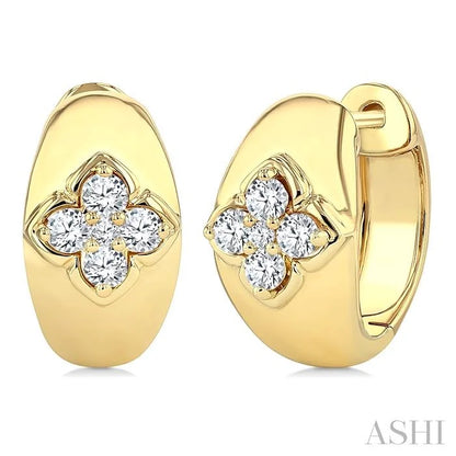 Blossom Diamond Huggie Fashion Earrings