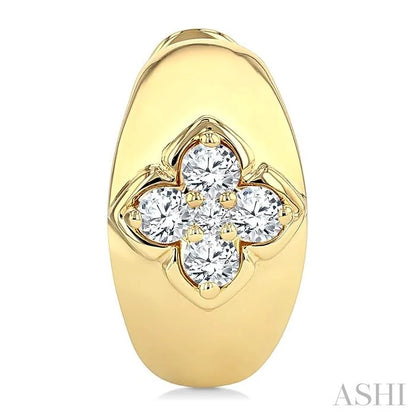 Blossom Diamond Huggie Fashion Earrings