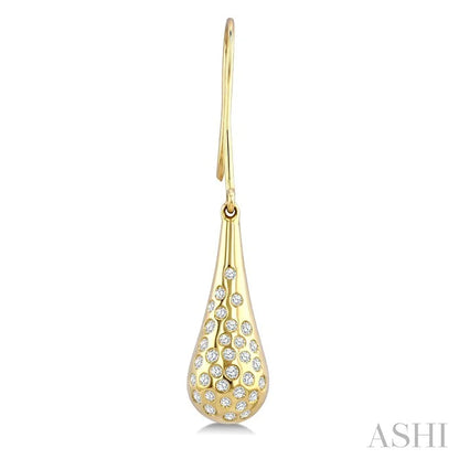 Aeris Gold Bold Mosaic Drop Diamond Fashion Earrings