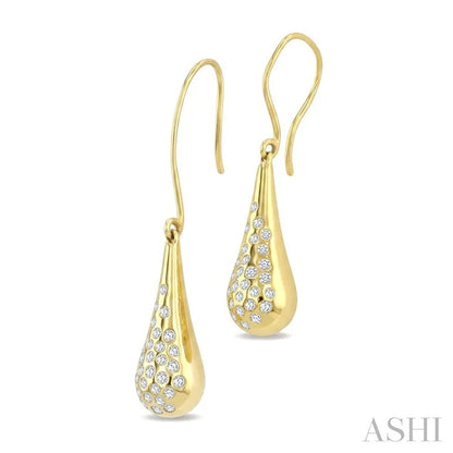 Aeris Gold Bold Mosaic Drop Diamond Fashion Earrings