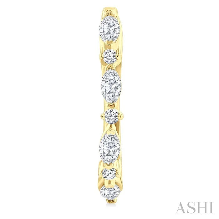 Diamond Fashion Hoop Earrings