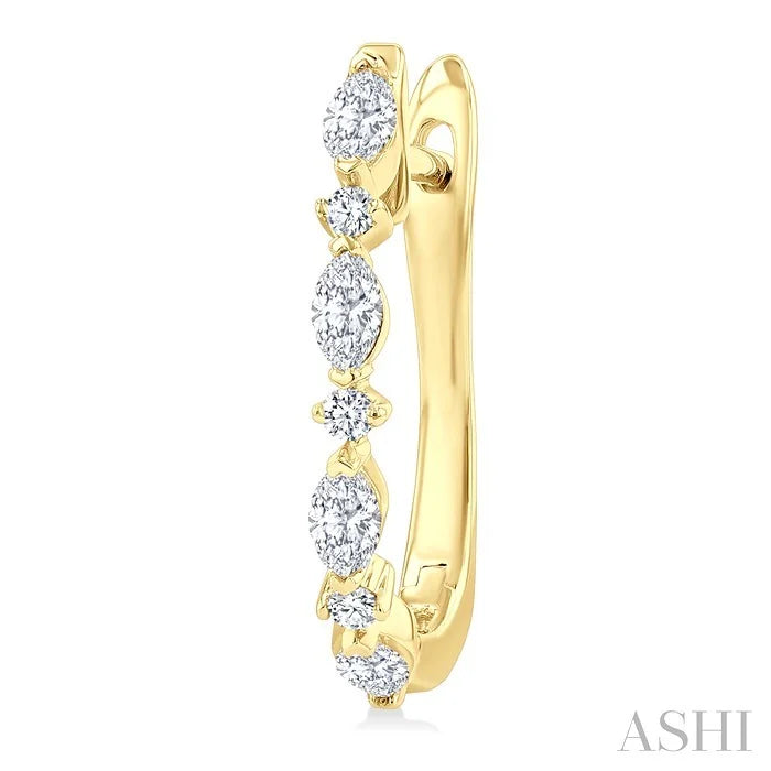 Diamond Fashion Hoop Earrings