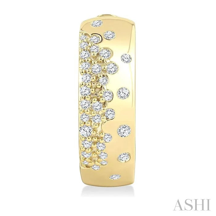 Mosaic Diamond Fashion Hoop Earrings