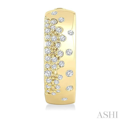 Mosaic Diamond Fashion Hoop Earrings