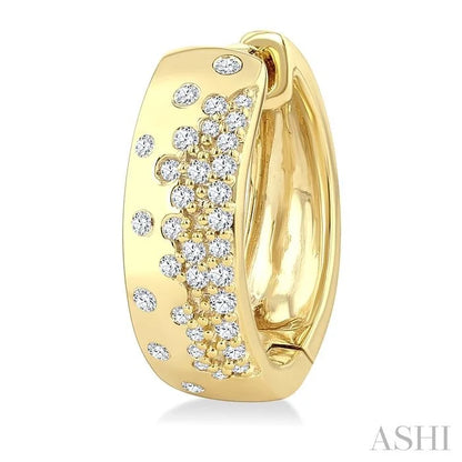 Mosaic Diamond Fashion Hoop Earrings