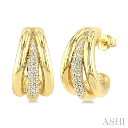 Aeris Gold Diamond Fashion Half Hoop Earrings