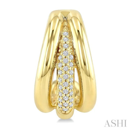 Aeris Gold Diamond Fashion Half Hoop Earrings