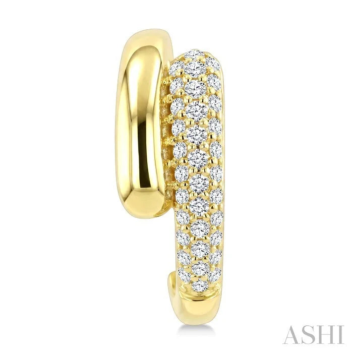 Aeris Gold Diamond Fashion Half Hoop Earrings
