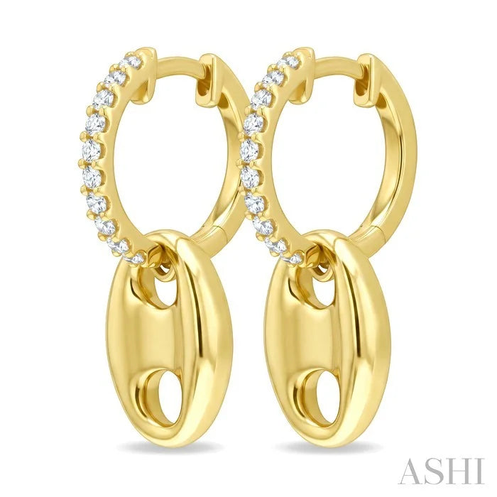 Aeris Gold Mariner Link Diamond Fashion Earrings
