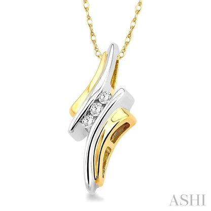 3 Stone Diamond Pendant