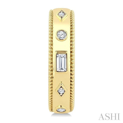 Mixed Shape Bezel Set Diamond Huggie Earrings