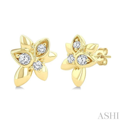 Starlit Petals Diamond Fashion Earrings
