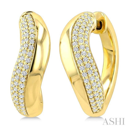 Aeris Gold Diamond Fashion Hoop Earrings