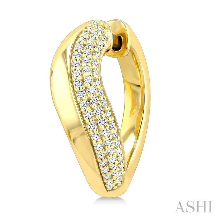 Aeris Gold Diamond Fashion Hoop Earrings