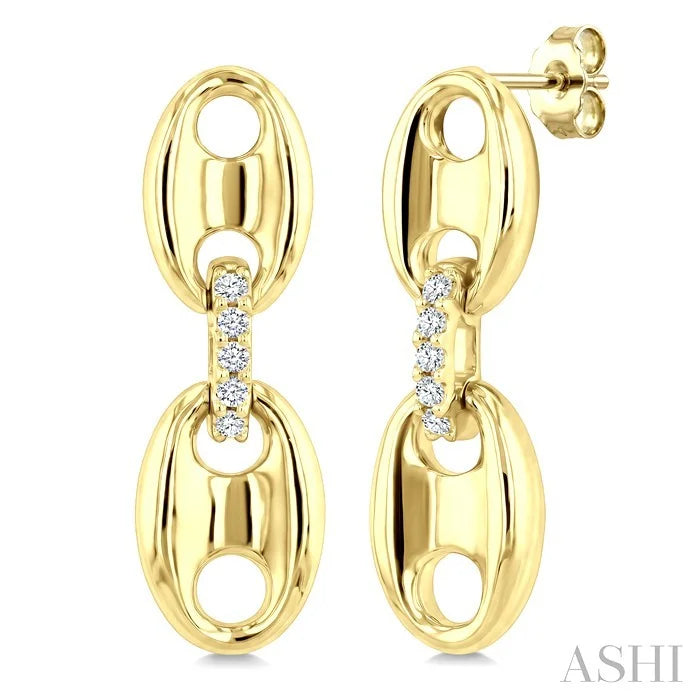 Aeris Gold Mariner Link Diamond Fashion Earrings