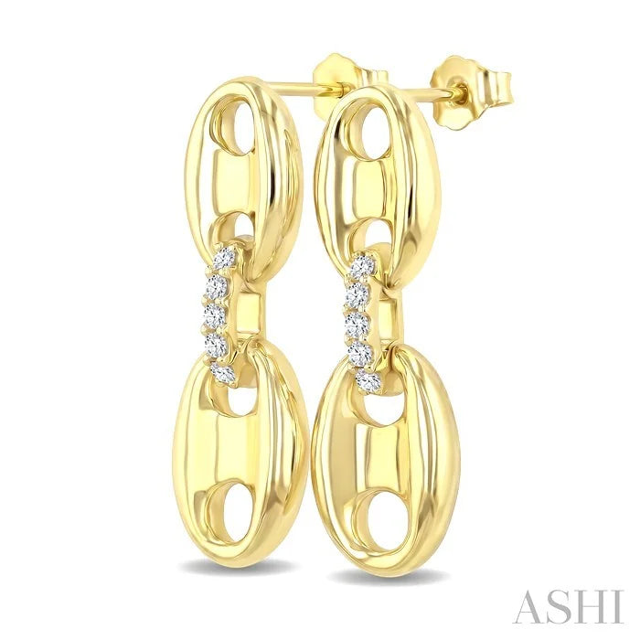 Aeris Gold Mariner Link Diamond Fashion Earrings