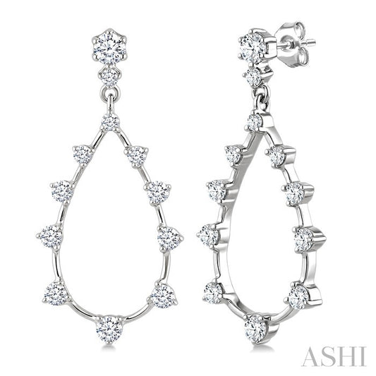 Drop Floating Diamond Fashion Earrings