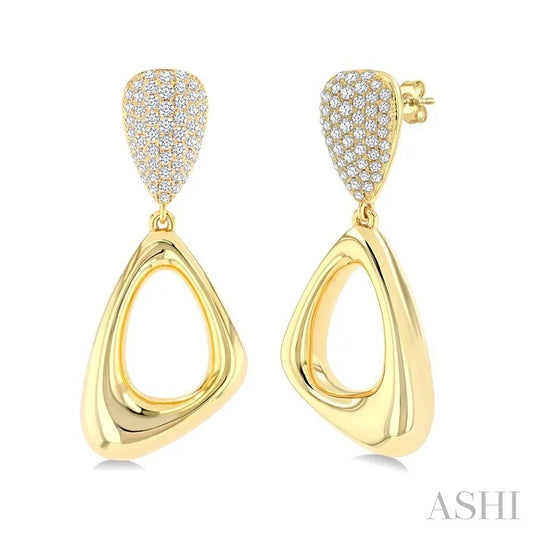 Aeris Gold Drop Diamond Fashion Earrings