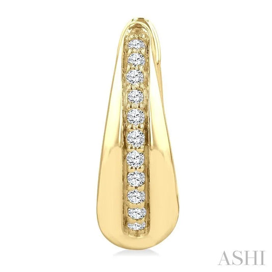 Golden Glow Diamond Fashion Hoop Earrings