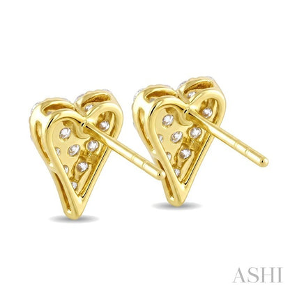 Heart Shape Diamond Fashion Stud Earrings
