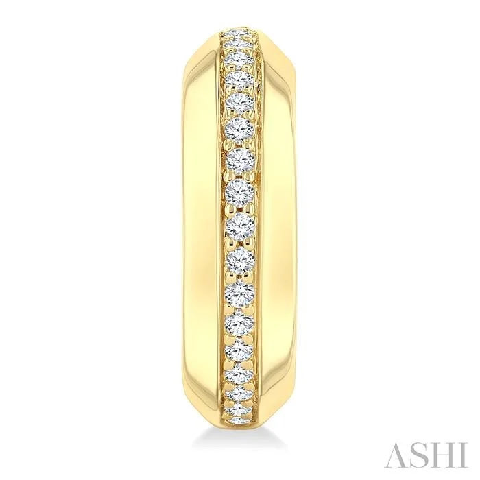 Golden Glow Diamond Fashion Half Hoop Earrings