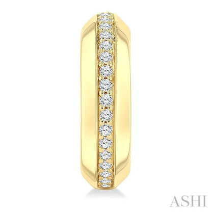 Golden Glow Diamond Fashion Half Hoop Earrings
