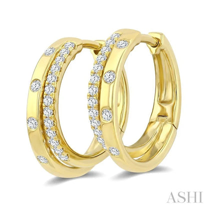 Diamond Fashion Hoop Earrings