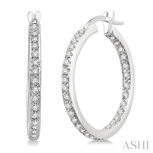 Inside-Out Diamond Hoop Earrings
