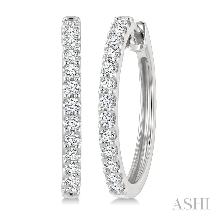 Diamond Hoop Earrings