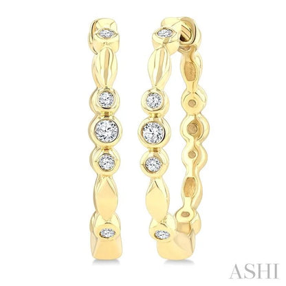 Diamond Fashion Hoop Earrings