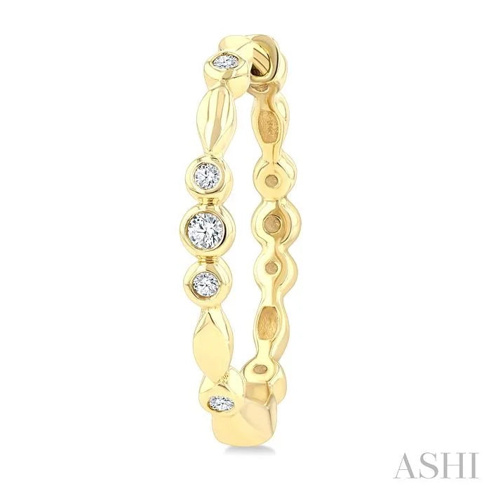 Diamond Fashion Hoop Earrings