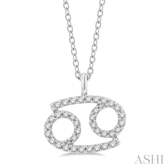Cancer Zodiac Diamond Pendant