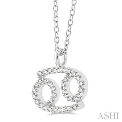 Cancer Zodiac Diamond Pendant