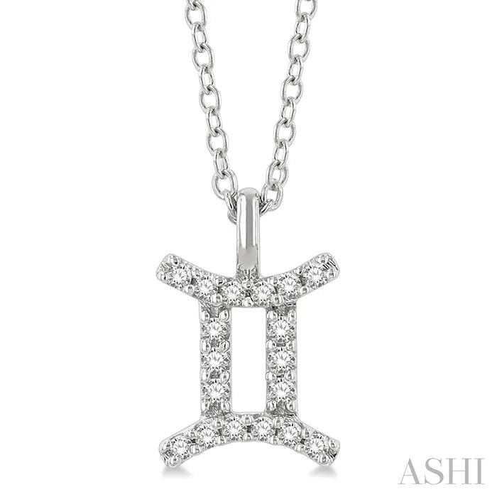 Gemini Zodiac Diamond Pendant