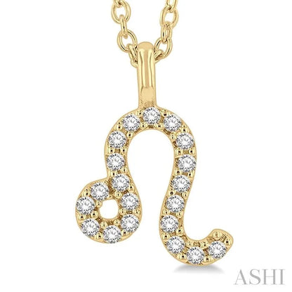 Leo Zodiac Diamond Pendant