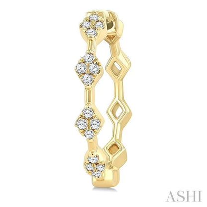 Diamond Fashion Hoop Earrings