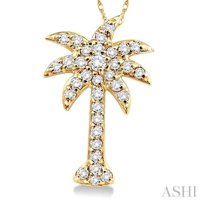 Palm Tree Diamond Fashion Pendant