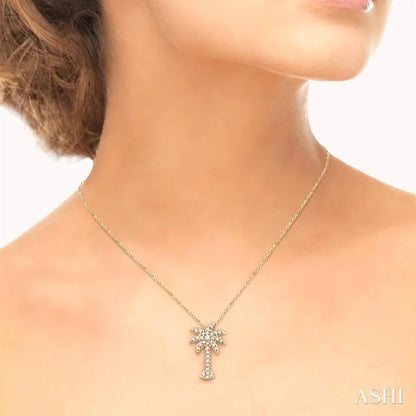 Palm Tree Diamond Fashion Pendant