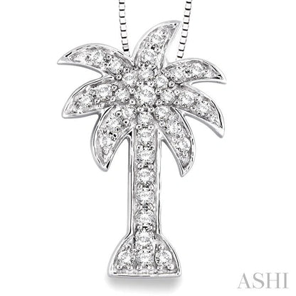 Palm Tree Diamond Fashion Pendant