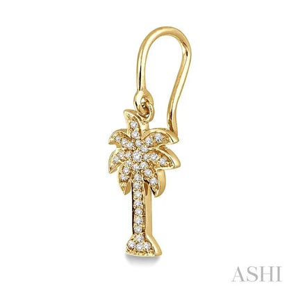 Palm Tree Diamond Fashion Earrings
