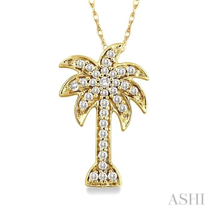 Palm Tree Diamond Fashion Pendant