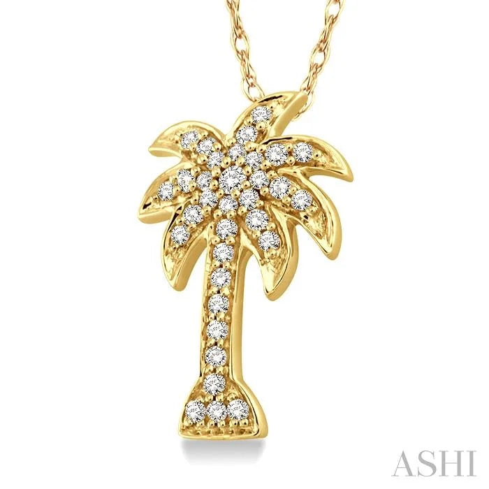 Palm Tree Diamond Fashion Pendant
