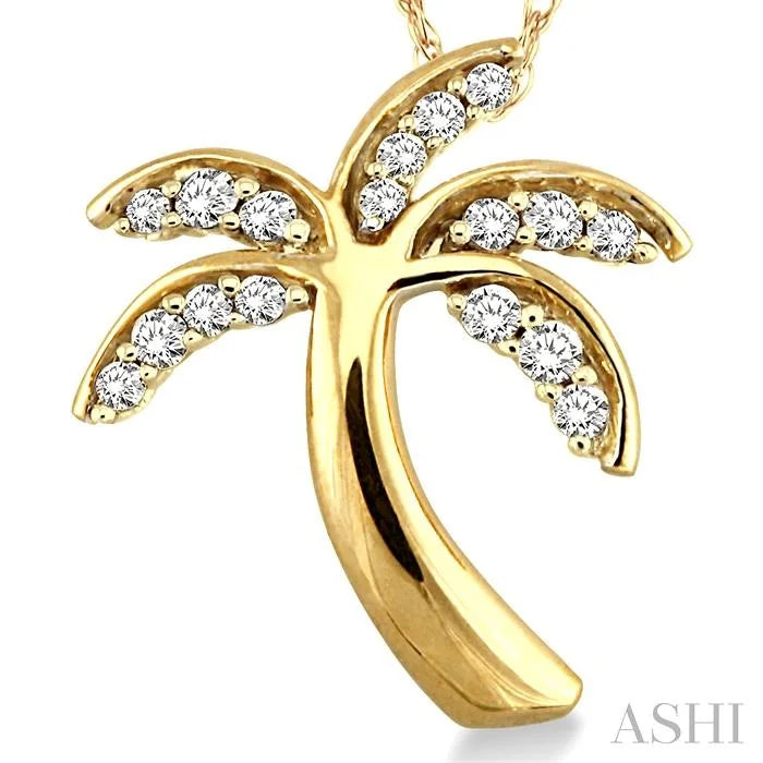 Palm Tree Diamond Fashion Pendant