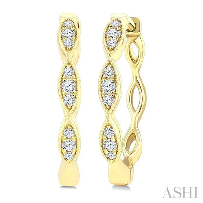 Diamond Fashion Hoop Earrings