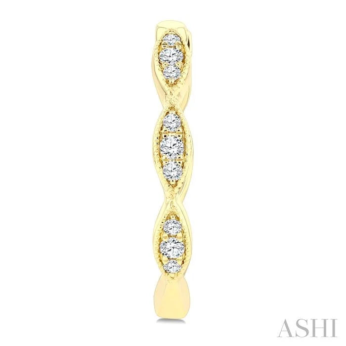 Diamond Fashion Hoop Earrings